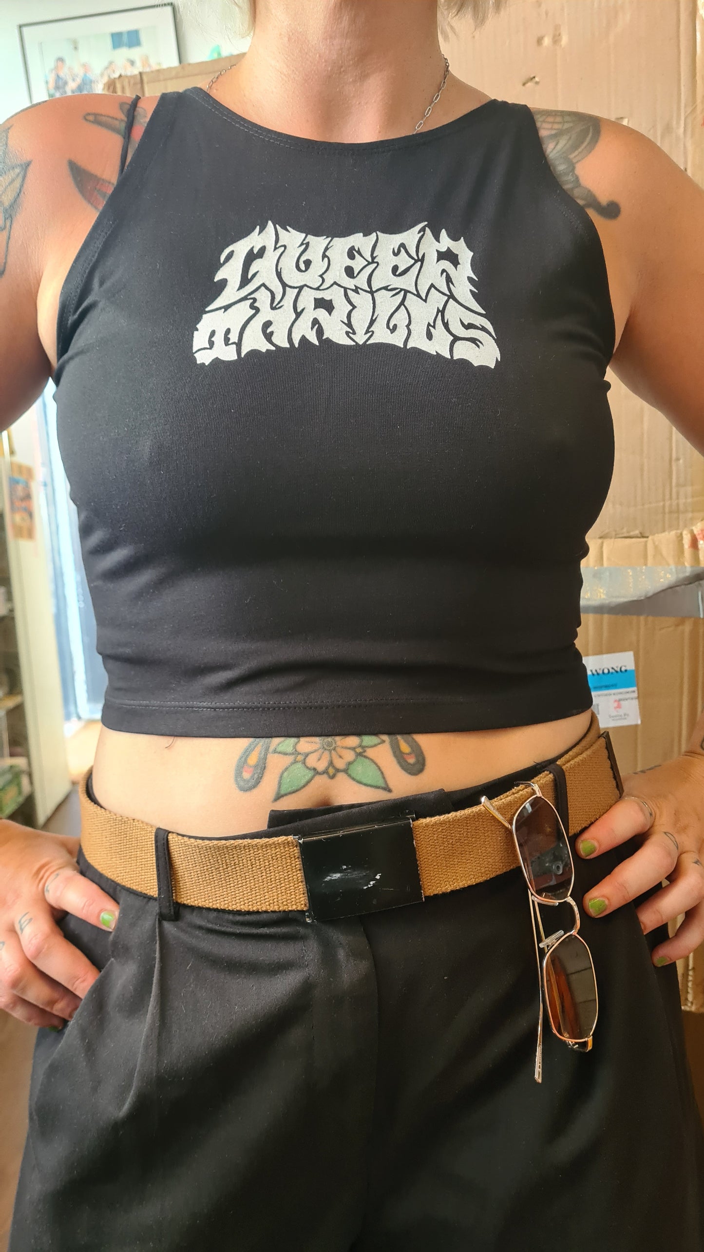 Metal Logo High Neck Vest