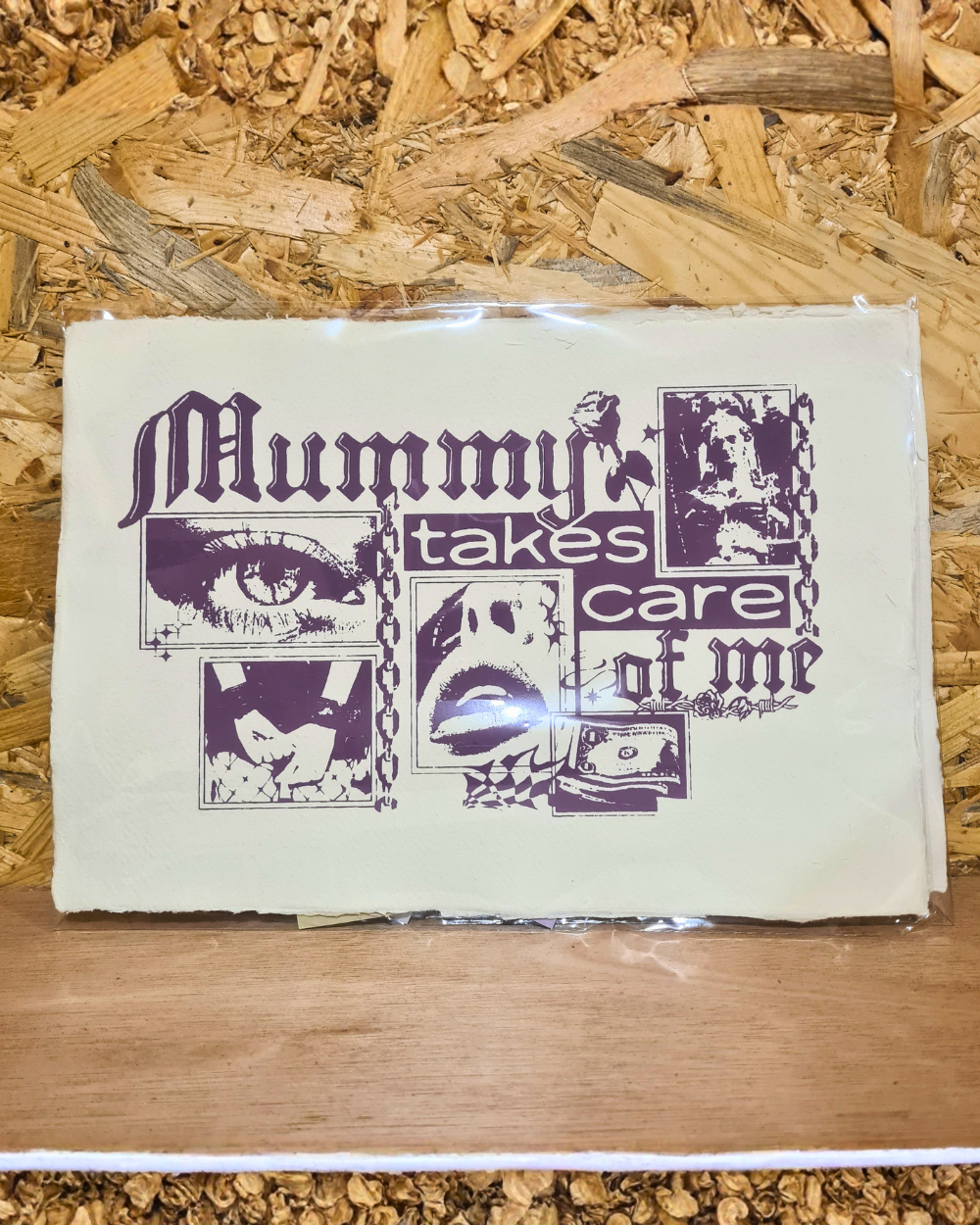 Mummy Takes Care of Me - Original Screen Print A4