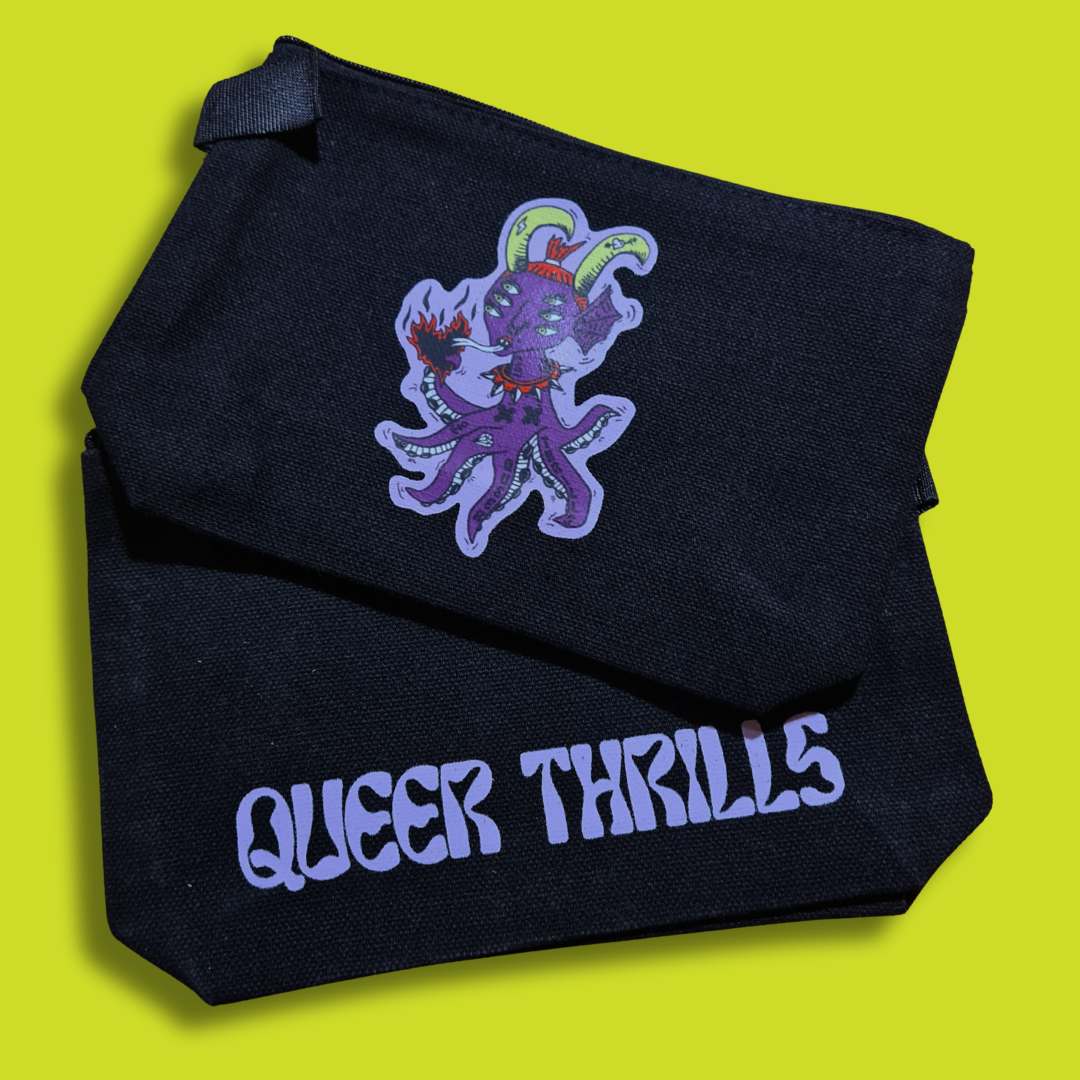 QT Creature Canvas Zipped Pouches
