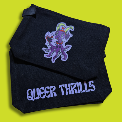 QT Creature Canvas Zipped Pouches