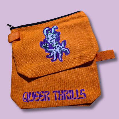 QT Creature Canvas Zipped Pouches