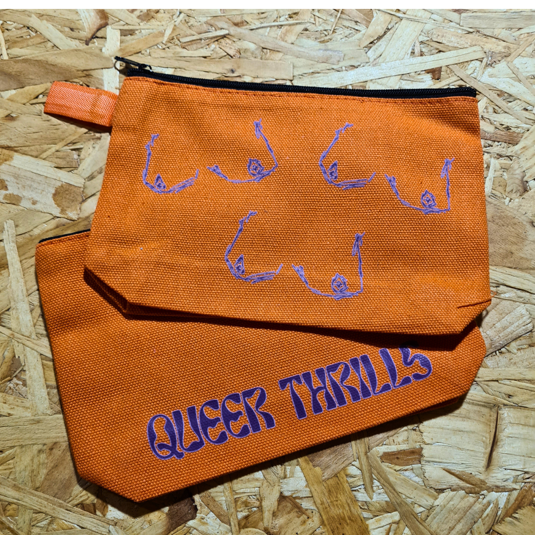 Boobs Canvas Zipped Pouches