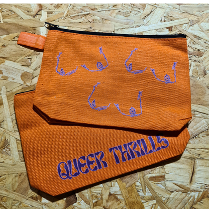 Boobs Canvas Zipped Pouches