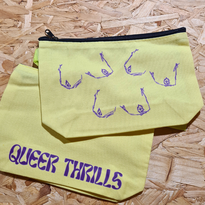 Boobs Canvas Zipped Pouches