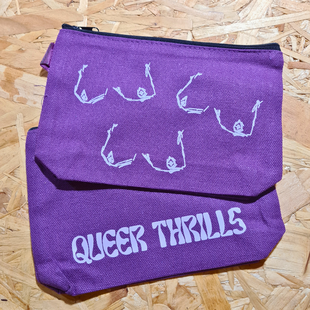 Boobs Canvas Zipped Pouches