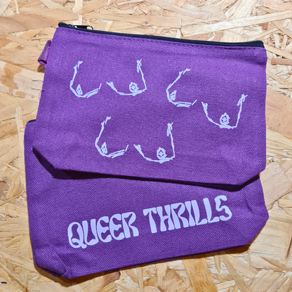 Boobs Canvas Zipped Pouches