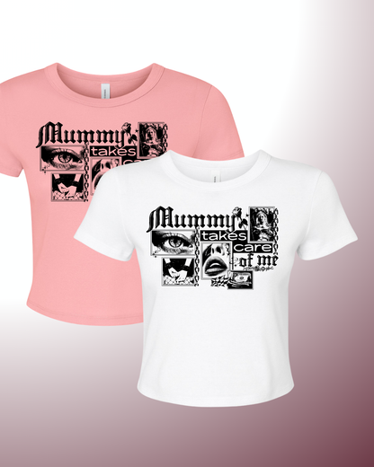 Mummy Takes Care of Me Micro Rib Baby Tee