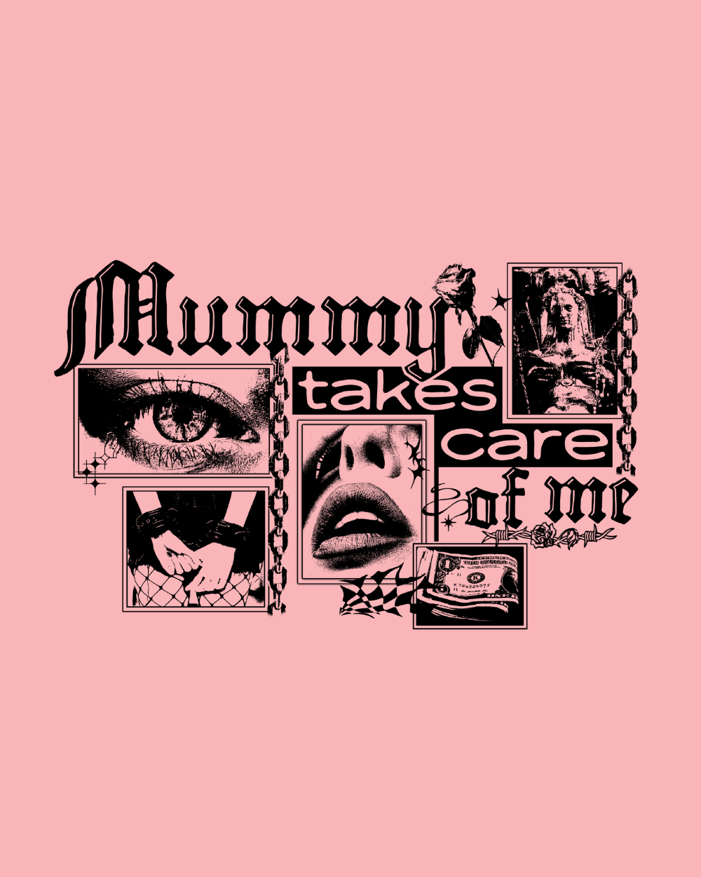 Mummy Takes Care of Me Micro Rib Baby Tee