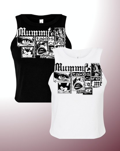Mummy Takes Care of Me Micro Rib Racer Tank
