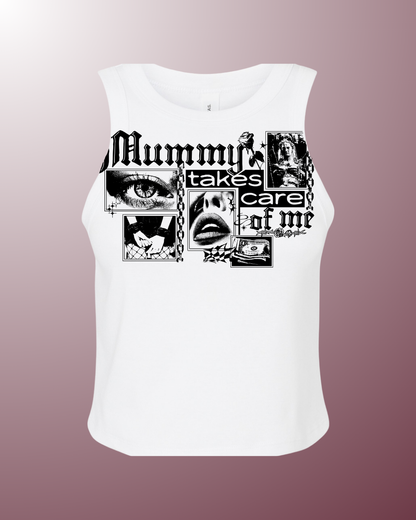 Mummy Takes Care of Me Micro Rib Racer Tank