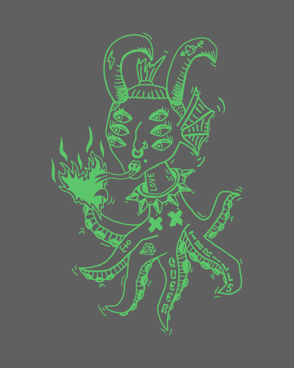 QT Creature Stonewash Coal Crop