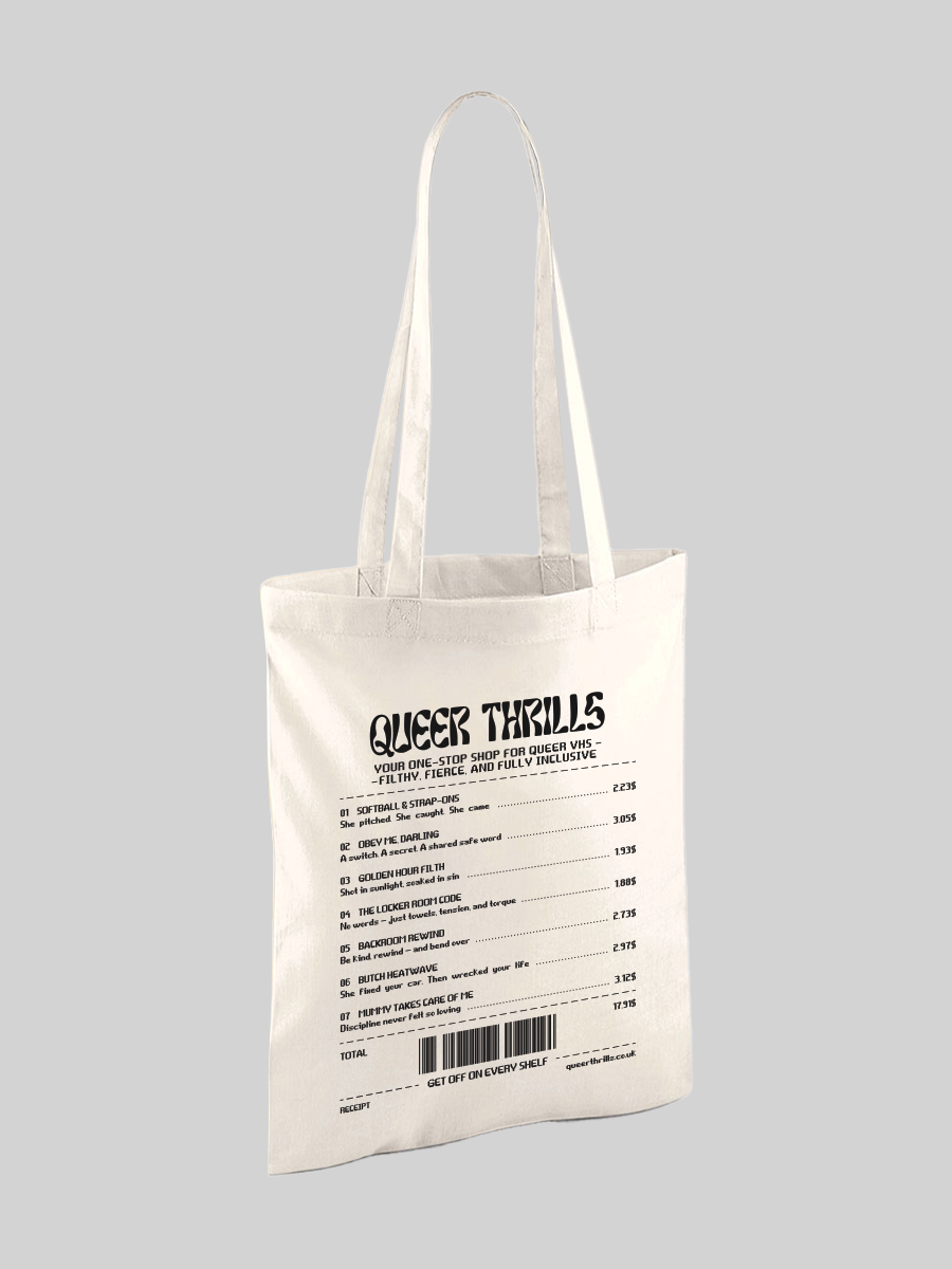 Smutty VHS Receipt Tote Bag