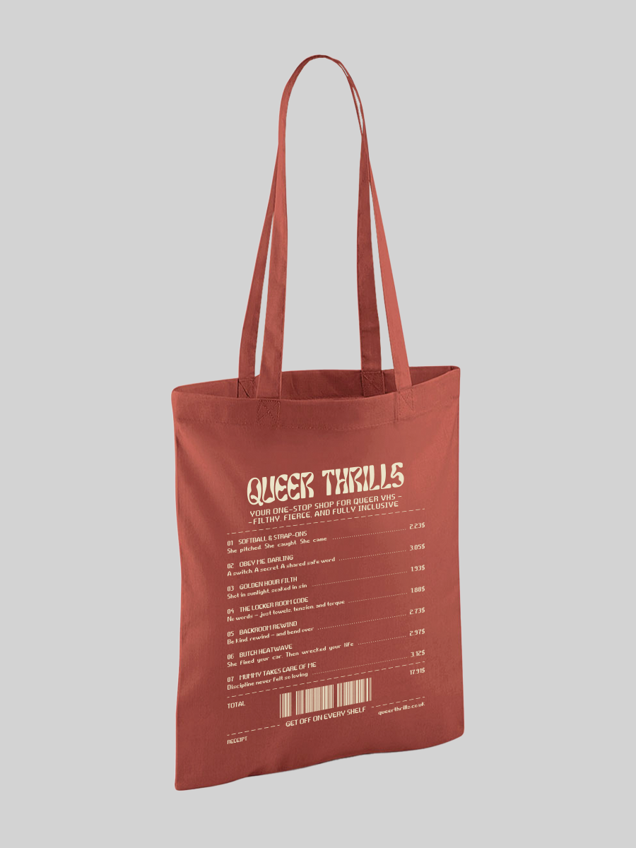 Smutty VHS Receipt Tote Bag