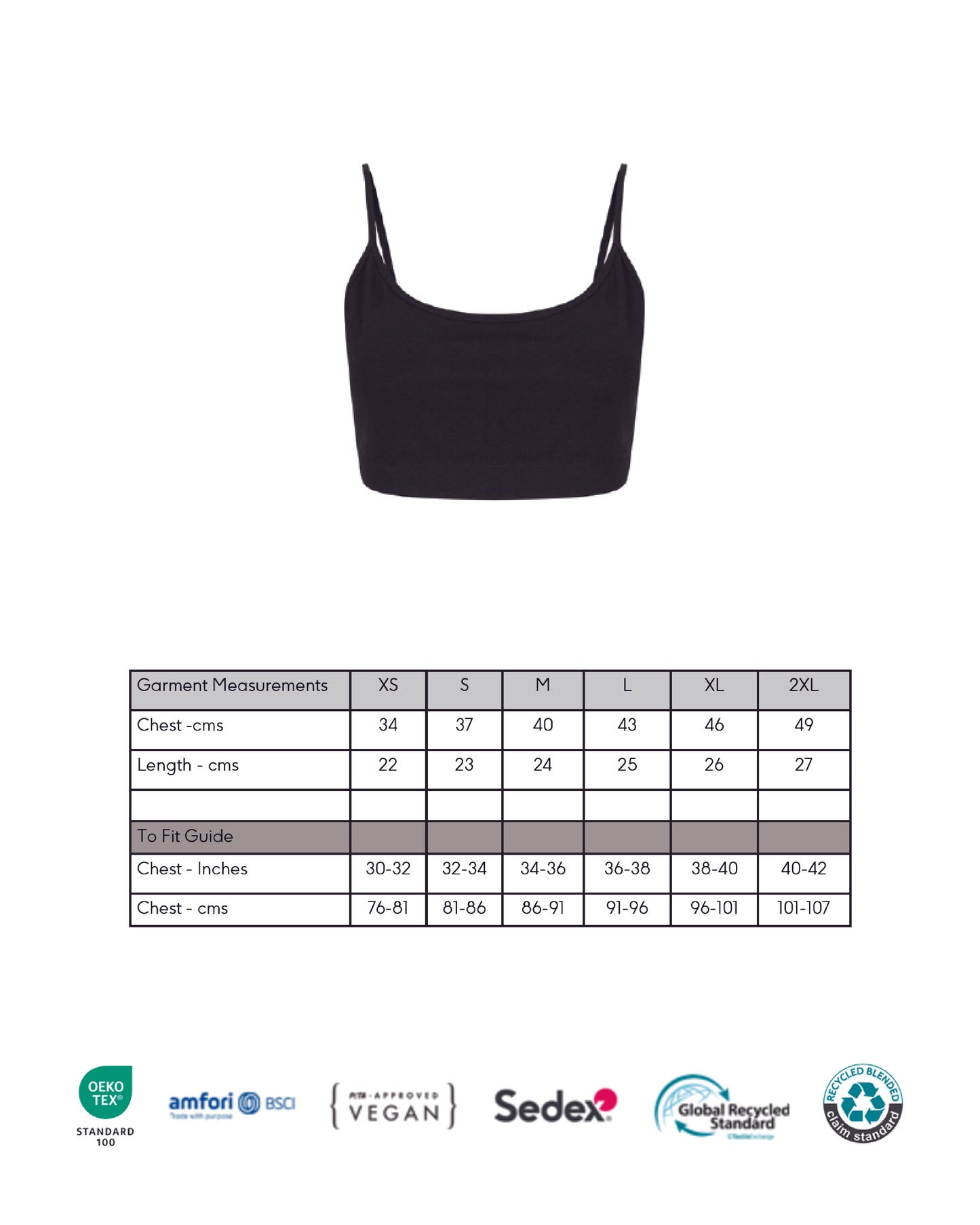 Metal Logo Cami Crop