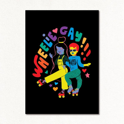 Wheelie Gay Art Print A5